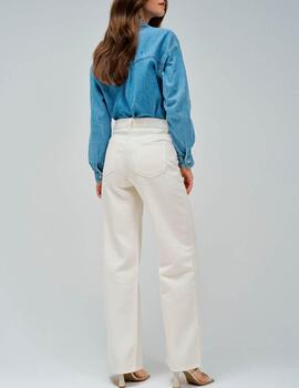 Pantalón vaquero Salsa wide leg arena