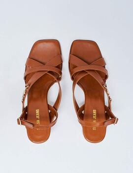 Sandalias Salsa tacón camel