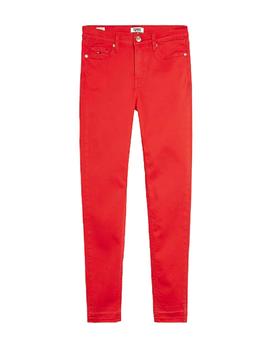 Pantalón vaquero Tommy Jeans Nora FLSCTS rojo