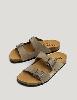Sandalias Pepe Jeans ante doble hebilla