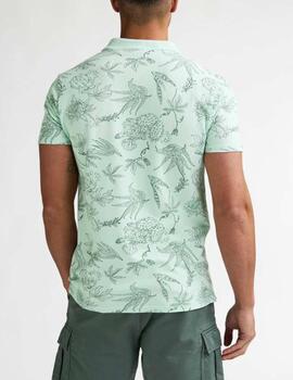 Polo Petrol estampado verde