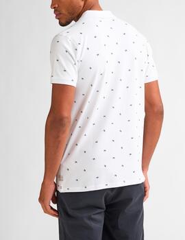 Polo Petrol microestampado blanco