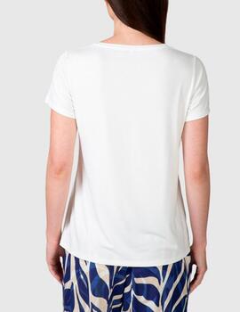 Camiseta Massana estampada blanco