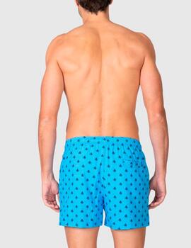 Bañador Massana microestampado azul