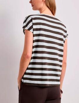 Camiseta Street One rayas marrón