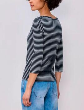 Camiseta Street One rayas azul