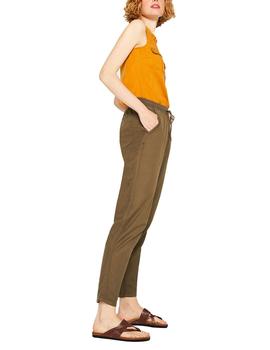 Pantalón Esprit con lino kakhi