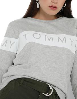 Sudadera Tommy Jeans Logo gris