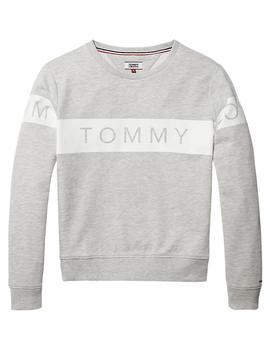 Sudadera Tommy Jeans Logo gris